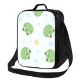 thumbnail image 1 of Honeii Kawaii Frogs Print Insulated Lunch Bag, Reusable Lunch Box for Adult, Leakproof Cooler Bag for Work Office Travel Picnic, 1 of 7
