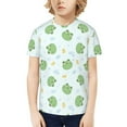 thumbnail image 1 of Honeii Kawaii Frogs Print Kids Boy T-Shirt,Breathable Round Neck Tee,Stylish Summer Tee for Boys, for Outdoor Activities and Casual Wear, 1 of 7