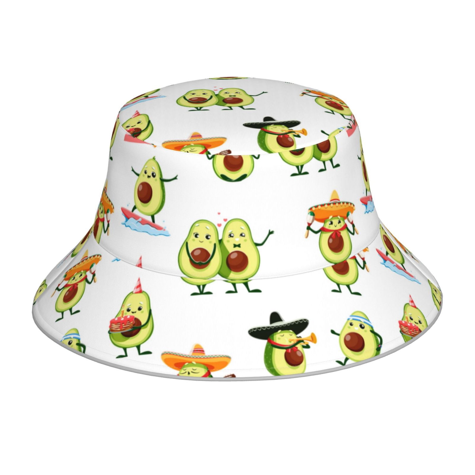 Honeii Kawaii Mexican Avocado for Unisex Bucket Hat Waterproof Rain Hat ...