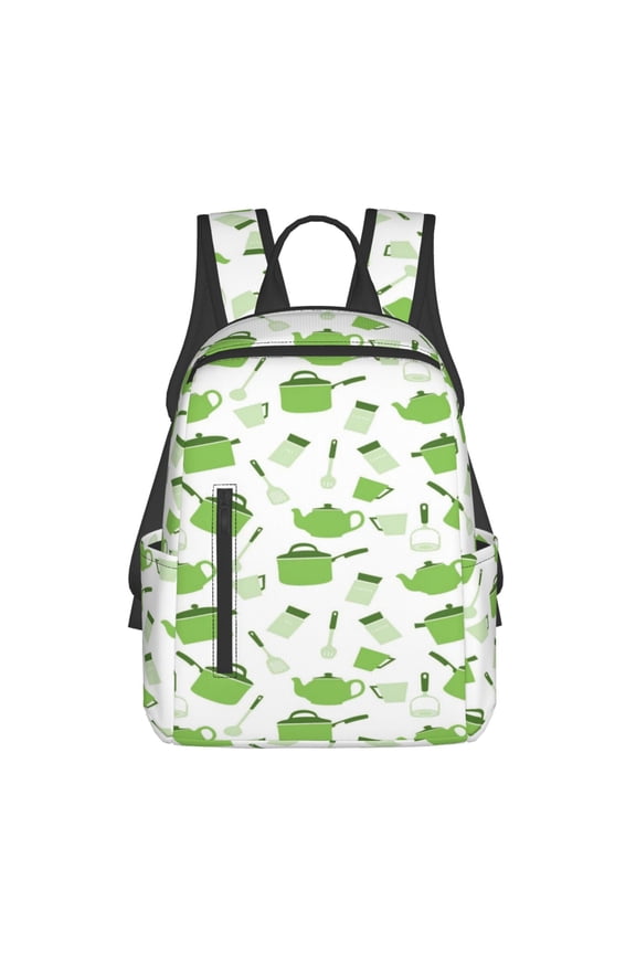 Kitchen Utensiles Cooking Pots Print Lightweight Backpacks,Carry on Backpack,Durable Backpack for School, Work & Travel