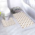 thumbnail image 1 of Honeii Labrador Retriever Dog Pattern Bathroom Anti-Skid Pad Bathroom Mat Vintage Seamless Pattern Not-Slip Toilet Rug Set, 1 of 6