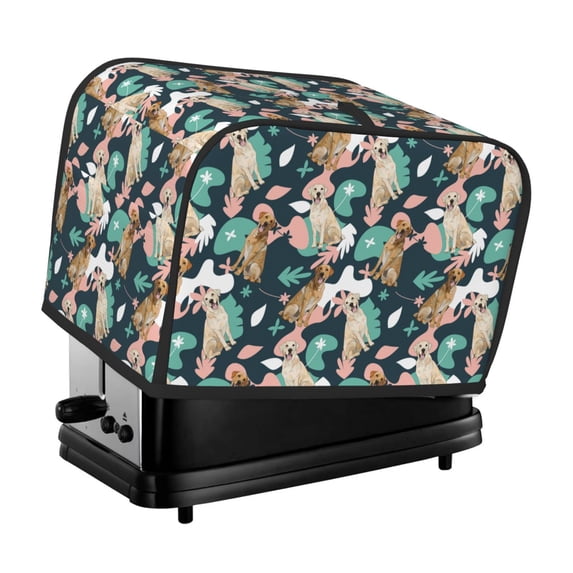 Honeii Labrador Retriever Dog Print 2 slice Toaster Cover, Two Slice Toaster Dust-proof Cover For Kitchen Small Appliance and Fingerprint Protection