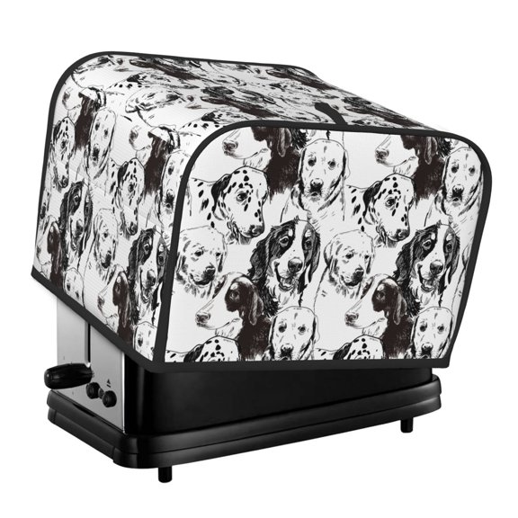 Honeii Labrador Retriever Dog Print 4 slice Toaster Cover, Two Slice Toaster Dust-proof Cover For Kitchen Small Appliance and Fingerprint Protection