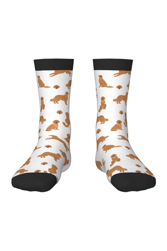Labrador Retriever Dog Print Children's Colorful Socks,Unisex Kids and Toddlers' Cushioned Sock,Kids Athletic Crew Socks,for Everyday Wear and Sports