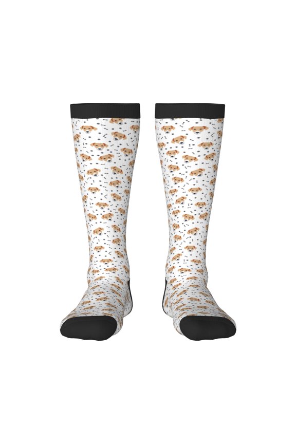 Labrador Retriever Dog Print Long Socks,Novelty Design Socks Gift for Men and Women,Crew Socks,Calf Socks