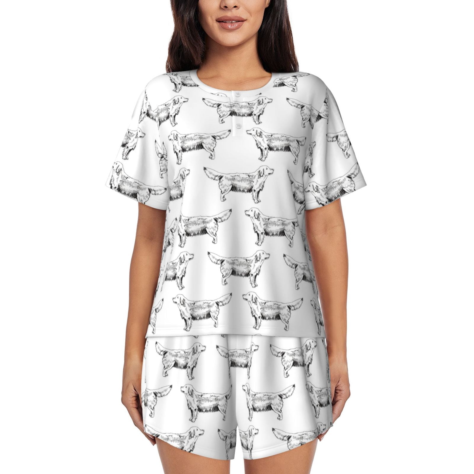 Honeii Labrador Retriever Dog for Women's Summer Pajama Set featuring ...