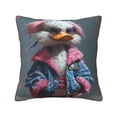 thumbnail image 1 of Honeii Lady Duck Print Throw Pillow, Square Decorative Pillow Forms Soft Fluffy Plump Pillow Decorative Pillow Inserts,Couch Pillows-24"x24", 1 of 7
