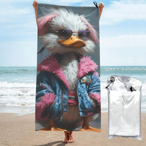 Honeii Lady Duck for Towels - Jumbo Bath Sheet - Highly Absorbent and Quick Dry Extra Large Bath Towel - Super Soft Quality Towel-31.5"x63"
