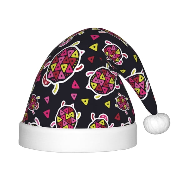 Honeii Ladybug Print Hat Santa Claus Hat For Xmas Party, Christmas Caps For Boys Girls Child,Christmas Beanie