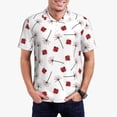 thumbnail image 1 of Honeii Ladybug With Dandelion Print Polo Shirt, A Classic Short-Sleeved, Button-Down Golf Shirt for Men,Mens Polo Shirts Short Sleeve-XX-Large, 1 of 6