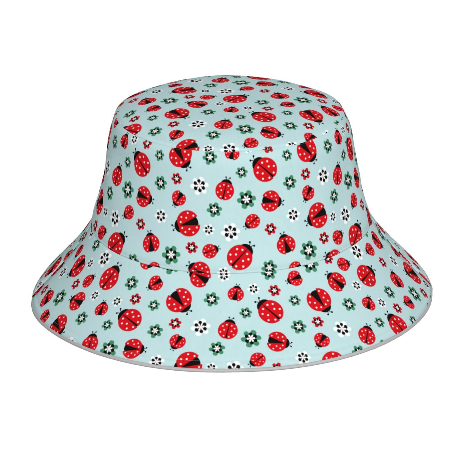 Honeii Ladybugs And Flowers 1 for Unisex Bucket Hat Waterproof Rain Hat ...
