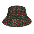thumbnail image 1 of Honeii Ladybugs In Love for Unisex Bucket Hat Waterproof Rain Hat Reversible Shiny Rave Bucket Hat for Concert Festival Boonie Cap, 1 of 6