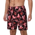 thumbnail image 1 of Honeii Ladybugs and Red Hearts Print Men's Swim Shorts,Mens Swim Trunks,Breathable Mesh Beach Shorts for Swimming,Surfing, and Beach Activities-X-Large, 1 of 6