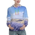 thumbnail image 1 of Honeii Lavender Fields Under Blue Sky Pattern Womens Oversized Hoodies Long Sleeve Sweatshirts Pullover Fall Outfits with Pocket-X-Large, 1 of 7