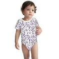 thumbnail image 1 of Honeii Lavender Flowers Pattern unisex-baby Short-sleeve Bodysuit,One-piece Bodysuit 100% Organic Cotton-3 Months, 1 of 7