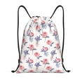 thumbnail image 1 of Honeii Lavender Flowers Print Drawstring Backpack,Drawstring Bags String Backpack Gym Cinch Sack Backpack Sport Bag Draw-Medium, 1 of 6