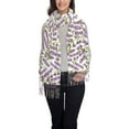 thumbnail image 1 of Honeii Lavender Flowers Print Scarf Oversized Scarf Tassel Fall Winter Thick Scarf Warm Shawl Women,Women's Scarves & Wraps, 1 of 8