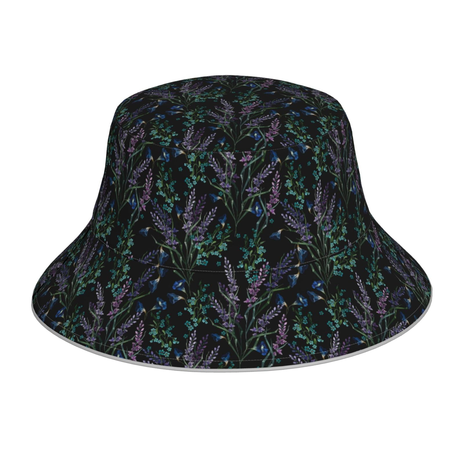 Honeii Lavender Flowers for Unisex Bucket Hat Waterproof Rain Hat ...