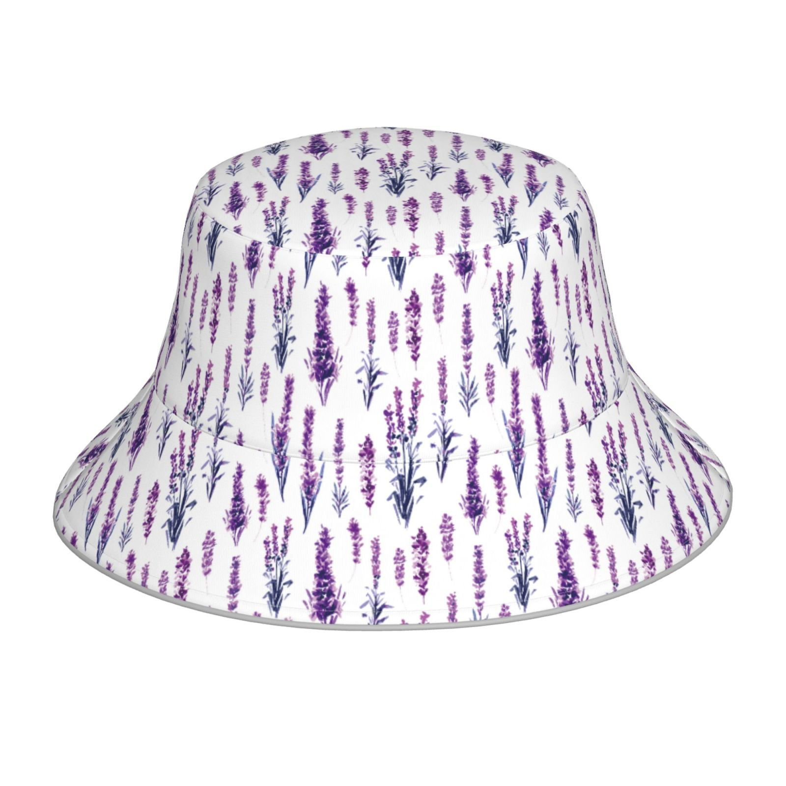 Honeii Lavender Flowers for Unisex Bucket Hat Waterproof Rain Hat ...