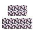 thumbnail image 1 of Honeii Leaves Flower Print Kitchen Mat [2 PCS] for Floor, Waterproof Non-Slip Rugs, Kitchen Decor,Standing Mat for Floor,Office, Sink, Laundry, 1 of 6