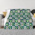 thumbnail image 1 of Honeii Lemon and Leaves print throw blanket, crafted from cozy cotton flannel, offers versatile home decor as a bedding suitable for all seasons.-60"x50", 1 of 6