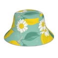 Honeii Lemons Chamomile Flowers And Leaves for Unisex Bucket Hat ...