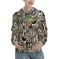 thumbnail image 1 of Honeii Leopard And Zebra1 Pattern Womens Oversized Hoodies Long Sleeve Sweatshirts Pullover Fall Outfits with Pocket-Large, 1 of 7