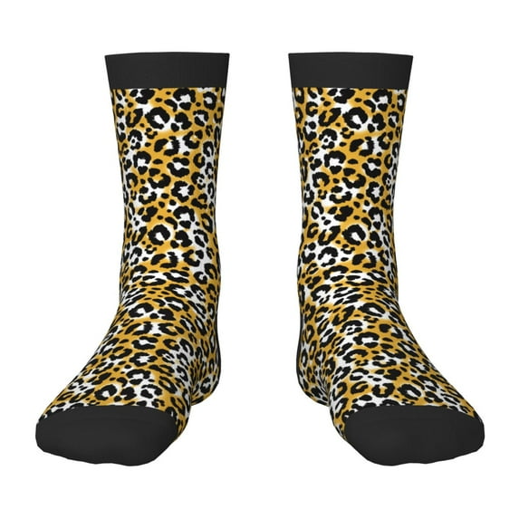 Honeii Leopard Print Children's Colorful Socks,Unisex Kids and Toddlers' Cushioned Sock,Kids Athletic Crew Socks,for Everyday Wear and Sports