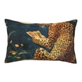 thumbnail image 1 of Honeii Leopard Reading Tarot Cards Pattern Decorative Throw Pillow Case - Elevate Your Couch, Sofa, or Bed with Stylish Home Decor-16"x24", 1 of 6