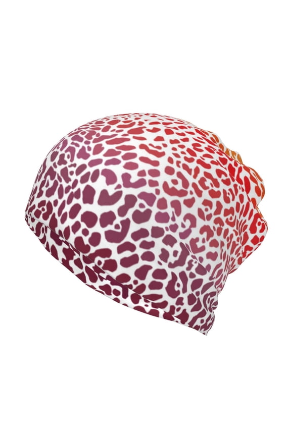 Leopard Skins And Heads Print Winter Beanie Daily Hat - Thermal Polar Fleece Ski Running Hat Skull Cap for Men and Women,Beanie