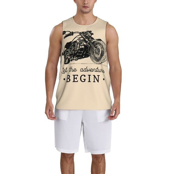 Honeii Let The Adventure Begin print basktball shirt for men and women, Unisex basketball jersey for Theme party-X-Large