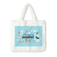 thumbnail image 1 of Honeii Let's Go on an Adventure Print Fluffy Shoulder Bag Plush Bags Women Ladies Tote Bag Fluffy Furry Purse Handbag for Autumn and Winter, 1 of 7