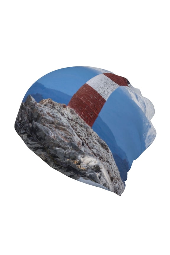 Lighthouse On The Waters Print Winter Beanie Daily Hat - Thermal Polar Fleece Ski Running Hat Skull Cap for Men and Women,Beanie