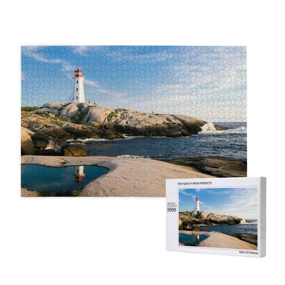 Honeii Lighthouse Pattern 1000 Piece Puzzles for Adults, Jigsaw Puzzles