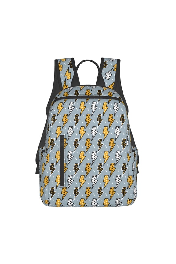 Lightning Bolts Print Lightweight Backpacks,Carry on Backpack,Durable Backpack for School, Work & Travel