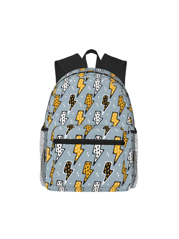 Lightning Bolts Print School Backpack,Casual Lightweight Travel Rucksack Daypack,Backpacks for College High