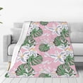 thumbnail image 1 of Honeii Lilies Flowers Print Fleece Blanket - Throw Blanket for Bed, Sofa, Couch, Camping, and Travel , Microplush Ultra Soft Warm Blanket-40"x30", 1 of 7