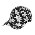 thumbnail image 1 of Honeii Lilies Flowers Print Hat, Women's Baseball Hat Unisex Fit, Baseball Cap,Adjustable One Size, 1 of 6