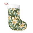 Honeii Lilies Flowers for Christmas Stocking,Large Xmas Stocking