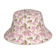 thumbnail image 1 of Honeii Lilies Flowers for Unisex Bucket Hat Waterproof Rain Hat Reversible Shiny Rave Bucket Hat for Concert Festival Boonie Cap, 1 of 6