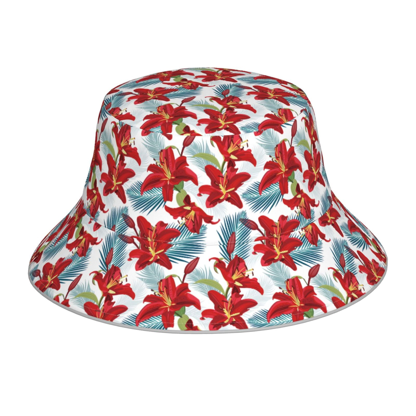 Honeii Lilies Flowers for Unisex Bucket Hat Waterproof Rain Hat ...