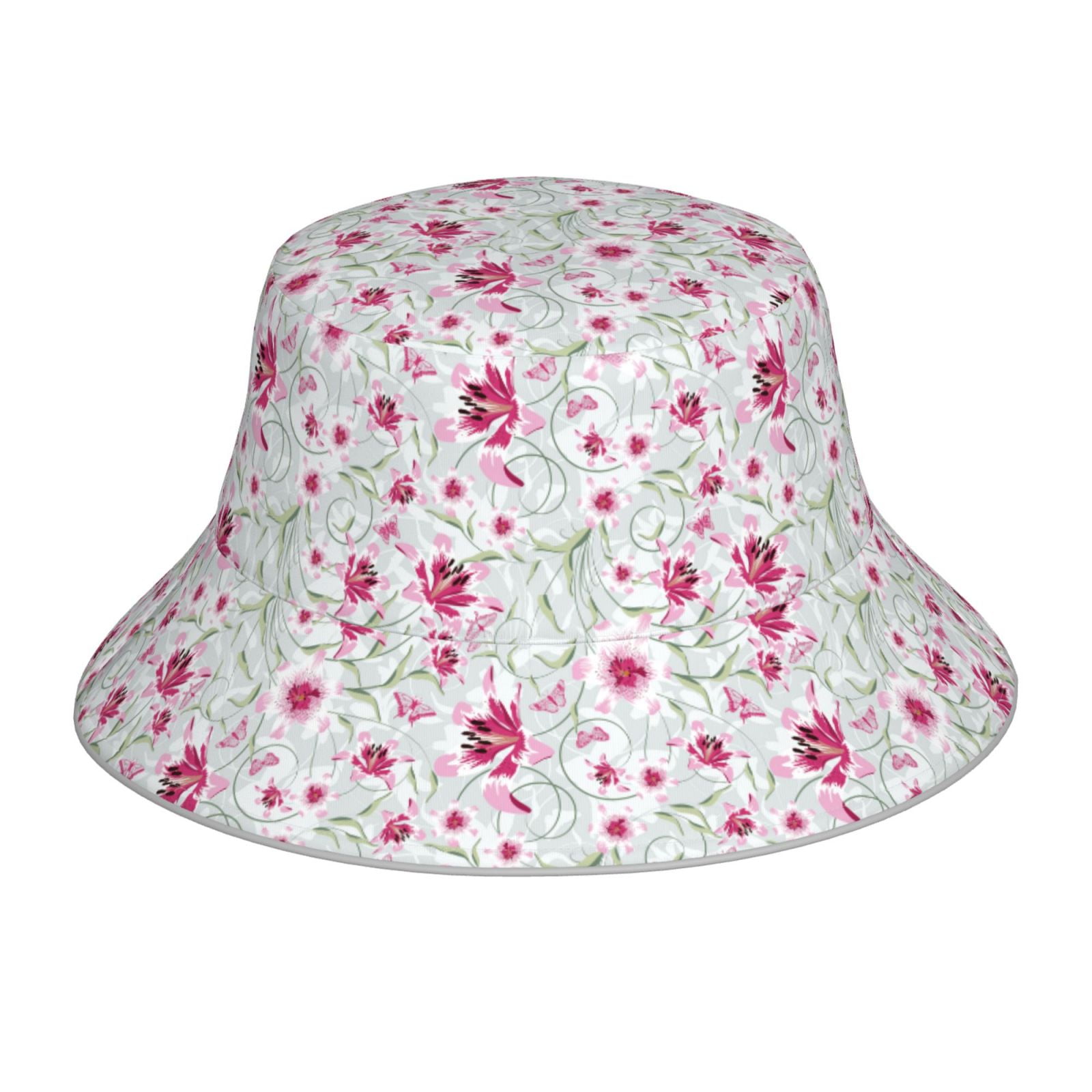 Honeii Lilies Flowers for Unisex Bucket Hat Waterproof Rain Hat ...