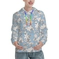 thumbnail image 1 of Honeii Lily Flower Pattern Womens Oversized Hoodies Long Sleeve Sweatshirts Pullover Fall Outfits with Pocket-XX-Large, 1 of 7
