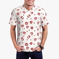 thumbnail image 1 of Honeii Lips Kiss Print Polo Shirt, A Classic Short-Sleeved, Button-Down Golf Shirt for Men,Mens Polo Shirts Short Sleeve-3X-Large, 1 of 6