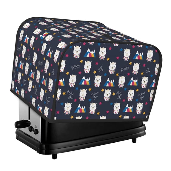 Honeii Llamas 1 Print 4 slice Toaster Cover, Two Slice Toaster Dust-proof Cover For Kitchen Small Appliance and Fingerprint Protection