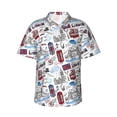 thumbnail image 1 of Honeii London Landmark2 Print Men’s Hawaiian Shirt,Classic Button-Down Short Sleeve Shirt, for Beach, Vacation, and Outdoor Activities,Medium, 1 of 7