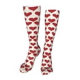 thumbnail image 1 of Honeii Love Print Calf Socks Sports Socks Seamless Toe, Trouser Socks,Knee High Long Socks for Women and Men-One Size, 1 of 8