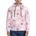 thumbnail image 1 of Honeii Love Rabbit Pattern Mens Hoodies Men's Loose Sleeve Sweatshirt,Pullover Hooded Sweatshirt for Men,Essentials Hoodie-4X-Large, 1 of 7