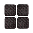 thumbnail image 1 of Honeii Love Valentine's skull Print Leather Coaster Set of 4, Ideal for Safeguarding Your Furniture from Drinks Spills and Effortless cleanup-Square, 1 of 6