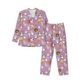 thumbnail image 1 of Honeii Lovely Animals Pattern Mens Pajamas Set,2pcs Men's Lounge Long Sleeve Sleep Shirt and Pajama Bottoms Sleepwear Set,Mens Pjs Sets-Large, 1 of 7